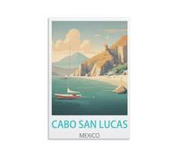 NPRZM Metal tin Sign Cabo San Lucas Mexique Vintage Retro Art Wall Decor Mural Hanging Iron Painting Plaque Funny for Home Wall Art Decor 30x30cm