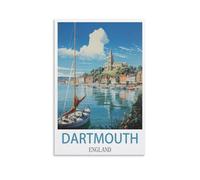 NPRZM Métal Tin Sign Dartmouth Englands Pancarte en Métal Panneau Poster Plaque Métallique Slogan Art Décor Vintage Pr Bar Café Pub 15x30cm