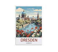 NPRZM Métal Tin Sign Dresde, Allemagne Pancarte en Métal Panneau Poster Plaque Métallique Slogan Art Décor Vintage Pr Bar Café Pub 20x30cm