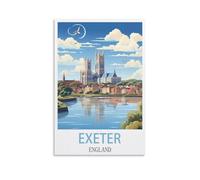 NPRZM Métal Tin Sign Exeter Angleterre Pancarte en Métal Panneau Poster Plaque Métallique Slogan Art Décor Vintage Pr Bar Café Pub 15x30cm