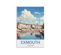 NPRZM Métal Tin Sign Exmouth Englands Pancarte en Métal Panneau Poster Plaque Métallique Slogan Art Décor Vintage Pr Bar Café Pub 30x30cm