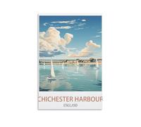 NPRZM Métal Tin Sign Port de Chichester, Angleterre Pancarte en Métal Panneau Poster Plaque Métallique Slogan Art Décor Vintage Pr Bar Café Pub 30x40cm