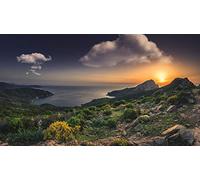 NPRZM Paysage corse en France, kit de peinture diamant 5D à faire soi-même, par numéro, décoration murale unique, strass en cristal, 30 x 40 cm