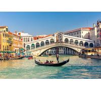 NPRZM Peinture diamant 5D à faire soi-même, gondole près du pont du Rialto à Venise, Italie, kits de strass en cristal à forage complet 30 x 40 cm