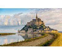 NPRZM Peinture Mont Saint Michel France Color Talk Peinture par numéros Bricolage Unique Toile Peinture à l'huile Kit Peinture numérique 40x50CM