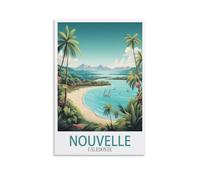 NPRZM Plaque en métal humoristique « Nouvelle-Calédonie » - Décoration murale pour bar, café, maison, intérieur ou extérieur - 15 x 30 cm