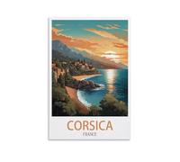 NPRZM Plaque en métal humoristique vintage Corse France Jardin et cuisine Poster, plaque inspirante Décoration murale pour la maison Cuisine Bar Club Décoration 15x30cm