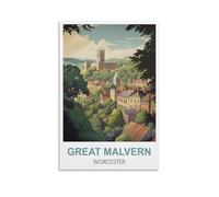 NPRZM Plaque en métal humoristique vintage Great Malvern Worcester Garden & Kitchen Poster, plaque inspirante pour décoration murale de maison, cuisine, bar, club, 30 x 40 cm