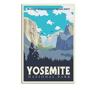 NPRZM Plaque en métal Parc national de Yosemite, plaque en métal, voyage, art vintage, décoration murale, maison, cuisine, bar, terrasse, grotte, décoration amusante, 30 x 40 cm