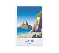 NPRZM Plaque en métal vintage Corse, France, pour bar, cuisine, restaurant, pub, 30 x 30 cm