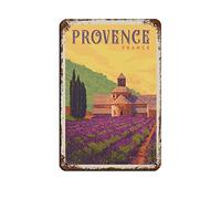 NPRZM Plaque en métal vintage style Provence, décoration murale, style rétro, idéal pour la maison, la cuisine, le bar, le café, le club, la cave, 20 x 30 cm