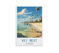 NPRZM Plaque métal Vintage Affiches de Key West en Floride Vintage pour Chambre à Coucher Salle Panneau Decoratif Exterieur Metal 20x30cm