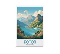 NPRZM Plaque métallique humoristique vintage Kotor Montenegro, affiche de jardin et de cuisine, décoration murale inspirante pour la maison, la cuisine, le bar, le club, 20 x 30 cm