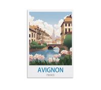 NPRZM Plaque métallique vintage en métal représentant Avignon Frances, décoration murale pour bar, salon, maison, 15 x 30 cm