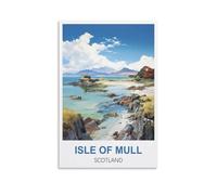 NPRZM Plaque murale humoristique en étain représentant l'île de Mull, décoration murale rétro, en fer, à suspendre, cadeau pour la maison, la cuisine, le bar20 x 30 cm