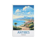 NPRZM Tin Sign Métal Antibes France Vintage Panneau Métal Étain Signe Tin Signs Plaque Métallique Décorative Wall Decor pour Maison 20x30cm