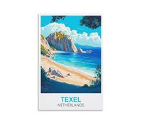 NPRZM Tin Sign Métal Texel Pays-Bas Vintage Panneau Métal Étain Signe Tin Signs Plaque Métallique Décorative Wall Decor pour Maison 20x30cm