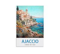 NPRZM Tin Signs Métal Affiches d'Ajaccio Corse-du-sud Vintage Plaque de poster Panneau mural décoration murale métal Plaque 20x30cm