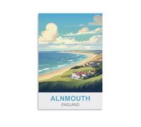 NPRZM Tin Signs Métal Affiches d'Alnmouth, Angleterre Retro Plaques Peintures pour Maison Cuisine Salle de Bains Chambre Café Café Bar Pub Décorations 20x30cm