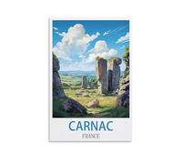 NPRZM Tin Signs Métal Affiches de Carnac France Retro Plaques Peintures pour Maison Cuisine Salle de Bains Chambre Café Café Bar Pub Décorations 20x30cm