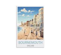 NPRZM Tin Signs Métal Bournemouth, Angleterre plaque en métal, vintage plaque Poster mural Ornement Maison/café/bar Décor 30x30cm