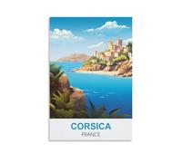 NPRZM Tin Signs Métal Corse Frances Art Mural Rétro Plaque Poster pour Décoration de Maison Cuisine Salle à Manger Pub Bar Restaurant 30x30cm
