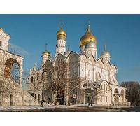 NPRZM Vue architecturale de la ville de Moscou Russie DIY 5D Diamond Painting par numéro Kits uniques Décoration murale pour la maison Décoration murale en cristal strass 40x50CM