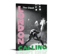 NPSFXC The Clash London CallingWall Art mural moderne minimaliste décoratif imperméable facile à entretenir pour salon, chambre à coucher, arrière-plan mural pour améliorer le style, 30 x 45 cm, style