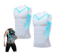 NPSMOPC Maynox Vitaboost Shirt, Maynox Vest, Vitaboost Compression Shirt for Men, 2024 New Ionic Shaping Sleeveless Vest (2pcs*White,X-Large)