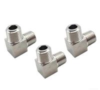 NPT Adaptateur coudé réducteur mâle en acier inoxydable 304 1/2" à 1/4" Raccord de tuyau hydraulique pneumatique haute pression pour applications automobiles et industrielles (ZG1/8)