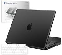 NPUOLS Coque pour MacBook Pro 14 Pouces M5 M4 M3 M2 M1,2025-2021, A3434 A3112 A3401 A3185 A2992 A2918 A2779 A2442, Housse Rigide PC avec Bord TPU Résistant aux Chocs, Noir Mat
