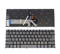 NPUOZHT Clavier rétroéclairé américain, Russe et Arabe pour Lenovo IdeaPad Slim 5 14iil 5-14IIL05 14ITL05 pour Flex 14ARE05, Clavier Anglais SN20M6148561485 Faciles à remplacer(Russian Light)