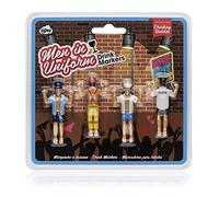 NPW Lot de 4 marqueurs fantaisie pour verres à boire - Hommes en uniforme