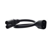 NPXUAMTJ Câble d'alimentation IEC 2 broches C7 mâle vers C8 femelle Figure 8 Câble d'alimentation Câble d'extension pour lampes de bureau, haut-parleurs, imprimantes 33 cm