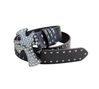 NPXUAMTJ Chaîne de taille cloutée avec boucle argentée punk pour femme, bal de fin d'année, club, fête pour jeans, robes, ceinture réglable en polyuréthane, a, taille unique
