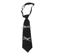 NPXUAMTJ Cravate noire tendance pour femme avec nœud papillon réglable pour l'école et les fêtes, Deux nœuds papillon, taille unique