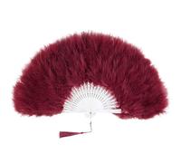 NPXUAMTJ Éventail pliable élégant à plumes pour déguisements, danses, spectacles et fêtes à thème, accessoires de fête de vacances