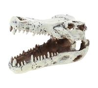 NPXUAMTJ Grande figurine d'aquarium, alligators artificiels, tête de mort, grand paysage, aménagement paysager