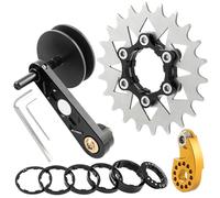 NPXUAMTJ Kits de conversion de vitesse unique pour vélos, ajusteur de vitesse unique, convertisseur, guide de chaîne, cassettes, rouages, tendeur de chaîne de vélo