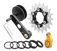 NPXUAMTJ Kits de conversion de vitesse unique pour vélos, ajusteur de vitesse unique, convertisseur, guide de chaîne, cassettes, rouages, tendeur de chaîne de vélo