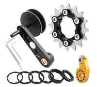 NPXUAMTJ Kits de conversion de vitesse unique pour vélos, ajusteur de vitesse unique, convertisseur, guide de chaîne, cassettes, rouages, tendeur de chaîne de vélo