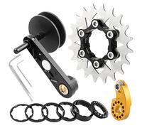 NPXUAMTJ Kits de conversion de vitesse unique pour vélos, ajusteur de vitesse unique, convertisseur, guide de chaîne, cassettes, rouages, tendeur de chaîne de vélo