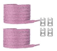 NPXUAMTJ Lacets élastiques scintillants sans nouer avec clips métalliques pour un port rapide pour les trajets quotidiens, le fitness et les activités de plein air, lacets élastiques plats étincelants