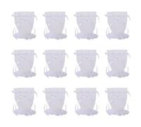 NPXUAMTJ Lot de 12 sacs à bonbons décoratifs pour mariage, anniversaire, vacances, goûter avec cordon de serrage, E