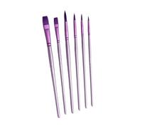 NPXUAMTJ Lot de 6 pinceaux aquarelle en nylon pour artistes, débutants, acrylique, huile aquarelle, gouache, peinture, visage, corps, art