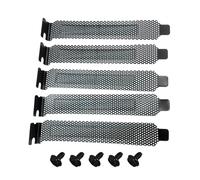 NPXUAMTJ PCI Lot de 5 couvercles de fente PCI noirs Support ventilé en acier à haute teneur en carbone Filtre à poussière Panneau aveugle avec vis pour ordinateur