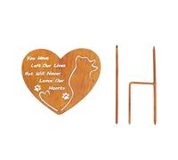 NPXUAMTJ Plaques commémoratives pour animaux de compagnie, décorations de jardin, plaques commémoratives en forme de cœur pour amoureux des chiens et des chats, amateurs de décoration de jardin