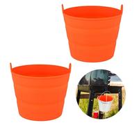 NQEUEPN 2 Pièces Réutilisables Revêtements de Seau à Graisse en Silicone, pour Revêtement de bac d'Égouttement Traeger pour Pit Boss Gril à Granulés Série Traeger Pro Ironwood 650/885 (Orange)