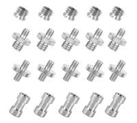 NQEUEPN 20pcs Ensemble Montage d'Adaptateur Vis Filetées, Adaptateur Montage Trépied d'Adaptateur Vis en Acier Inoxydable pour Convertisseur 1/4 et 3/8 Adapté l'Équipement d'Éclairage Trépied(Argent)