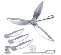 NQEUEPN 22-1/2 Pouces Kit de Système de Nettoyage One-Touch pour Weber, 7444 Pièces de Rechange pour Barbecue pour Weber Épais Résistant à la Chaleur pour Weber Barbecue au Charbon de Bois